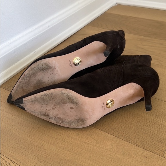 Veronica Beard Lisa Suede Mid-Heel Bootie - Picture 6 of 6